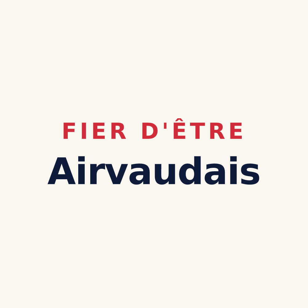 Tasse « Fier d'être Airvaudais » — design pour Airvault