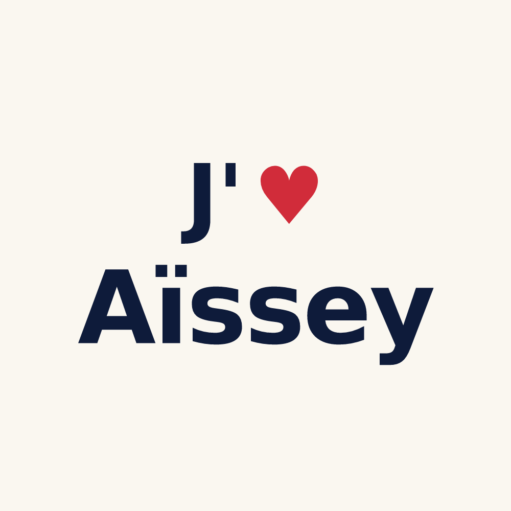 Tasse personnalisée Aïssey — design J'aime Aïssey