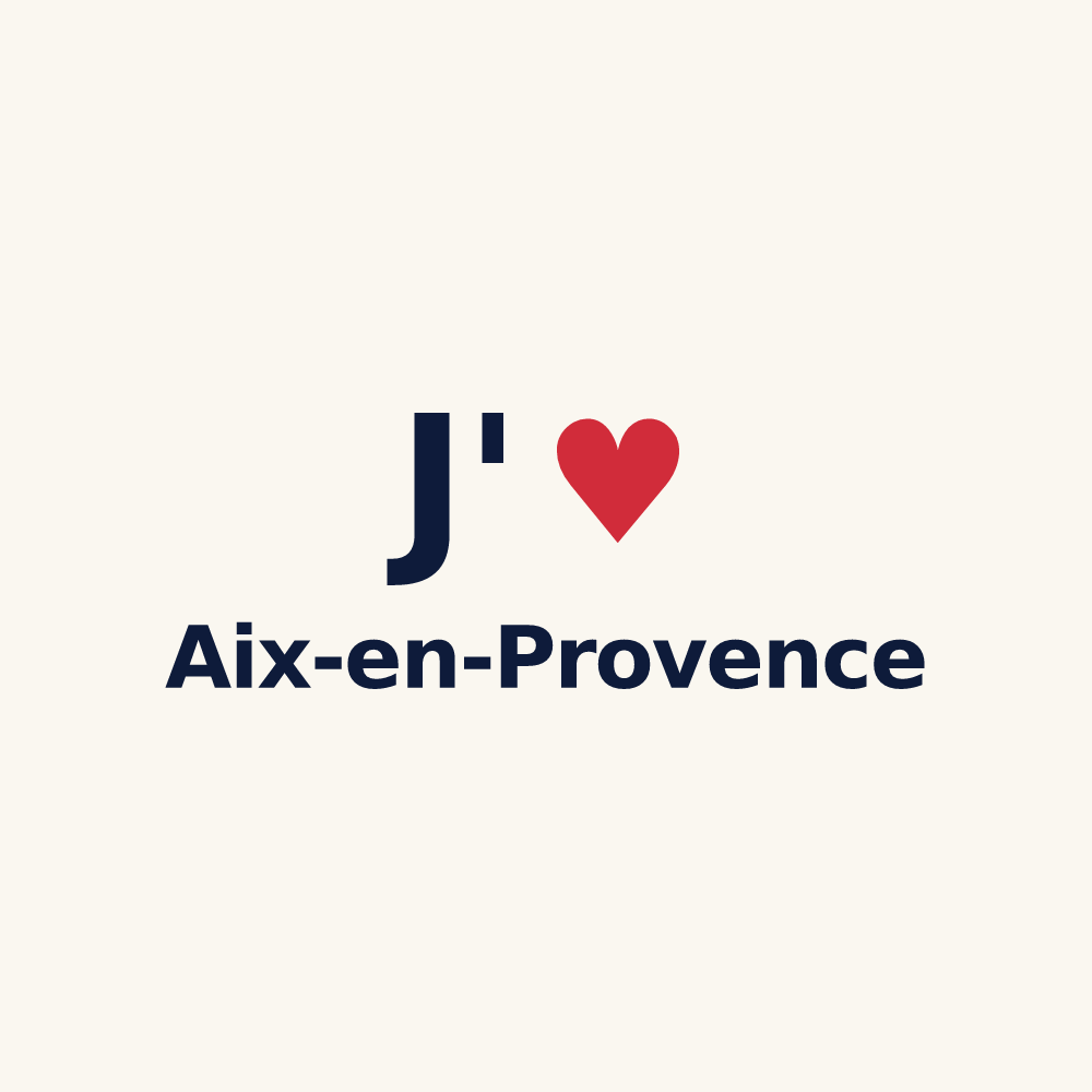 Tasse personnalisée Aix-en-Provence — design J'aime Aix-en-Provence