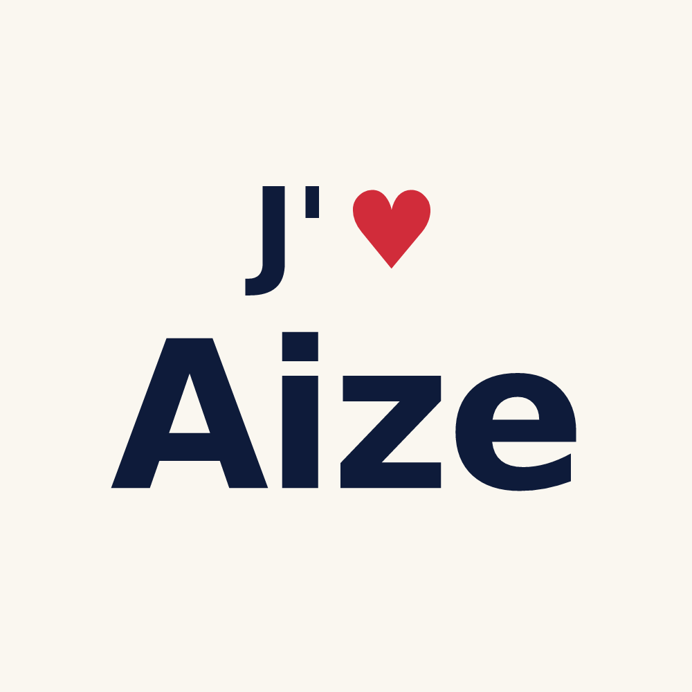Tasse personnalisée Aize — design J'aime Aize