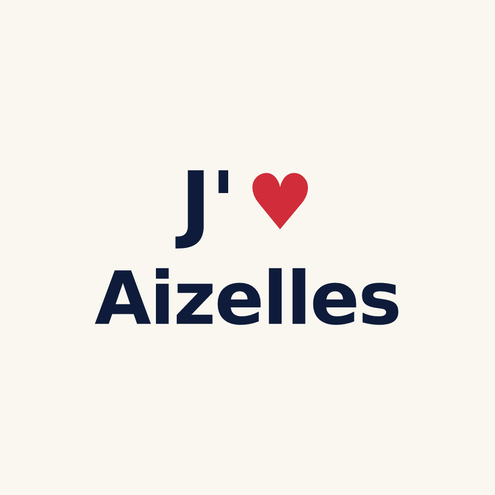 Tasse personnalisée Aizelles — design J'aime Aizelles