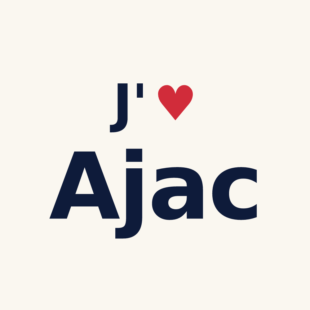 Tasse personnalisée Ajac — design J'aime Ajac