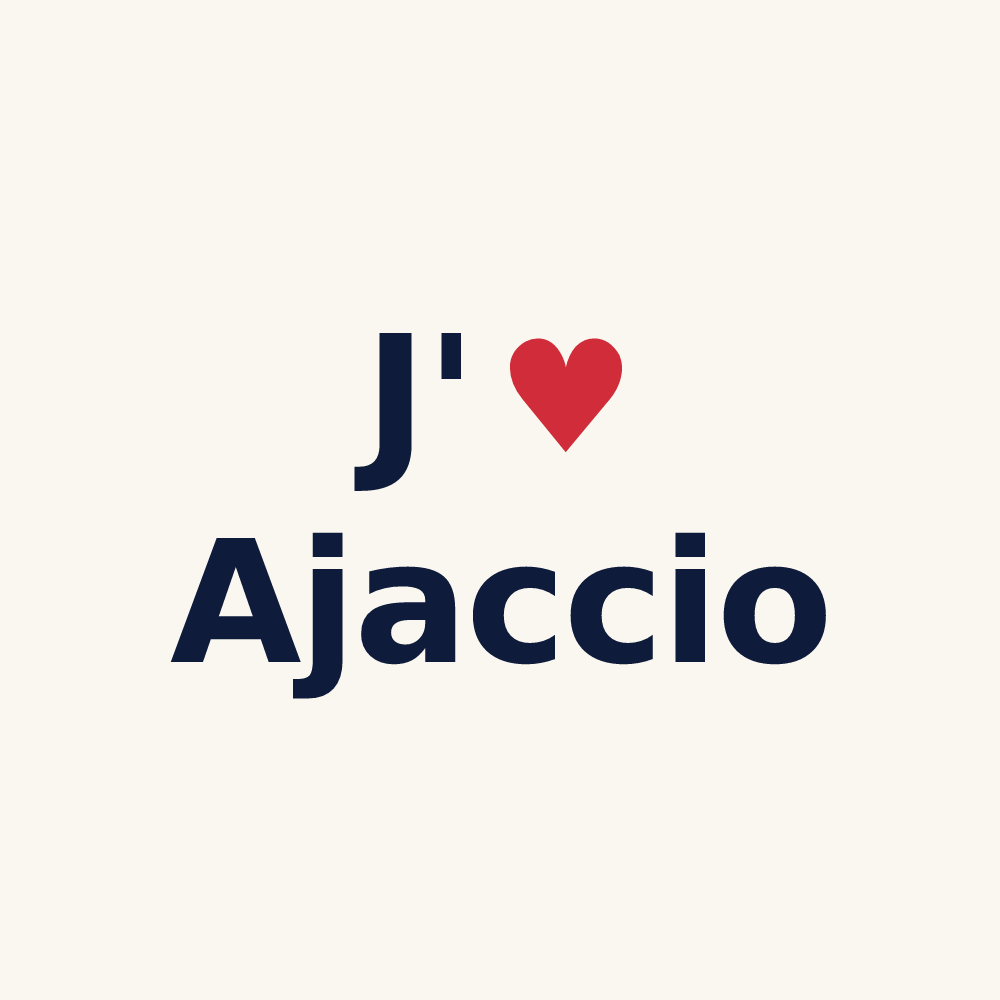 Tasse personnalisée Ajaccio — design J'aime Ajaccio