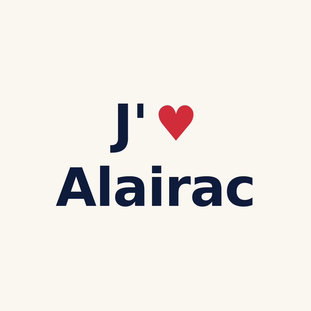 Tasse personnalisée Alairac — design J'aime Alairac
