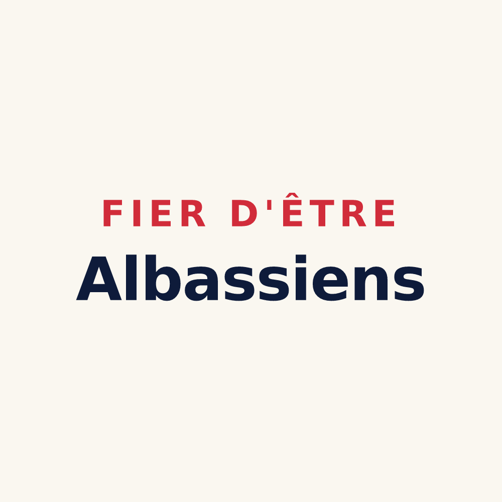 Tasse « Fier d'être Albassiens » — design pour Albas