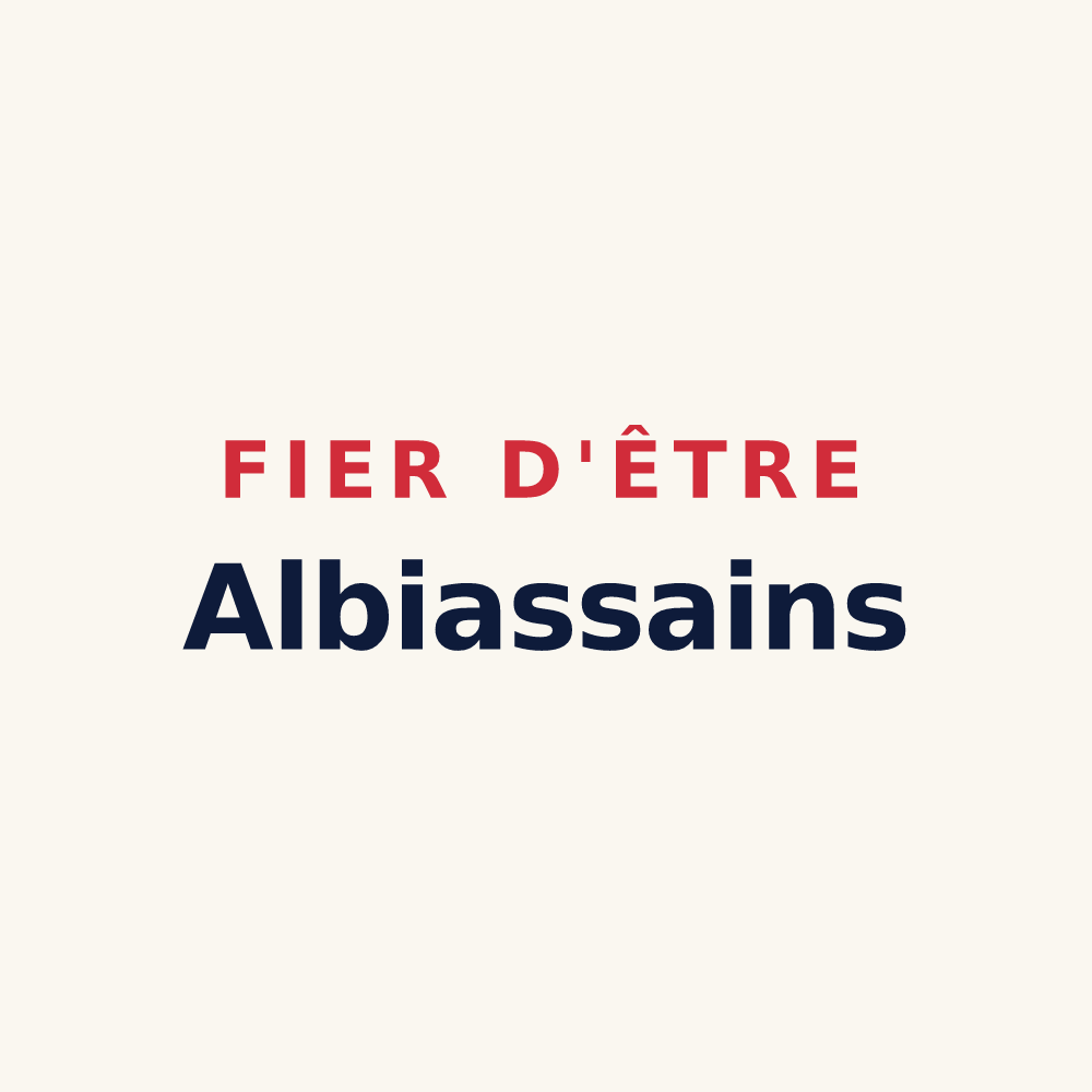 Tasse « Fier d'être Albiassains » — design pour Albias