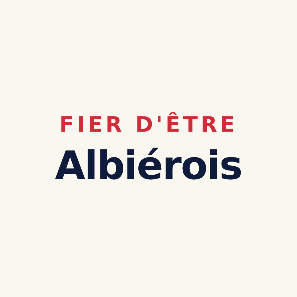Tasse « Fier d'être Albiérois » — design pour Albières