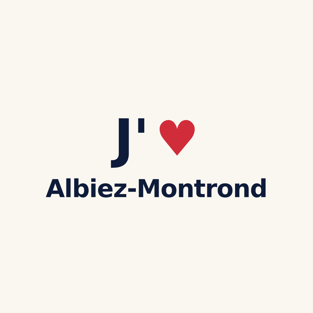 Tasse personnalisée Albiez-Montrond — design J'aime Albiez-Montrond