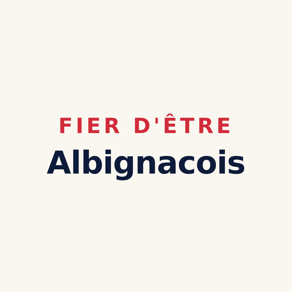 Tasse « Fier d'être Albignacois » — design pour Albignac