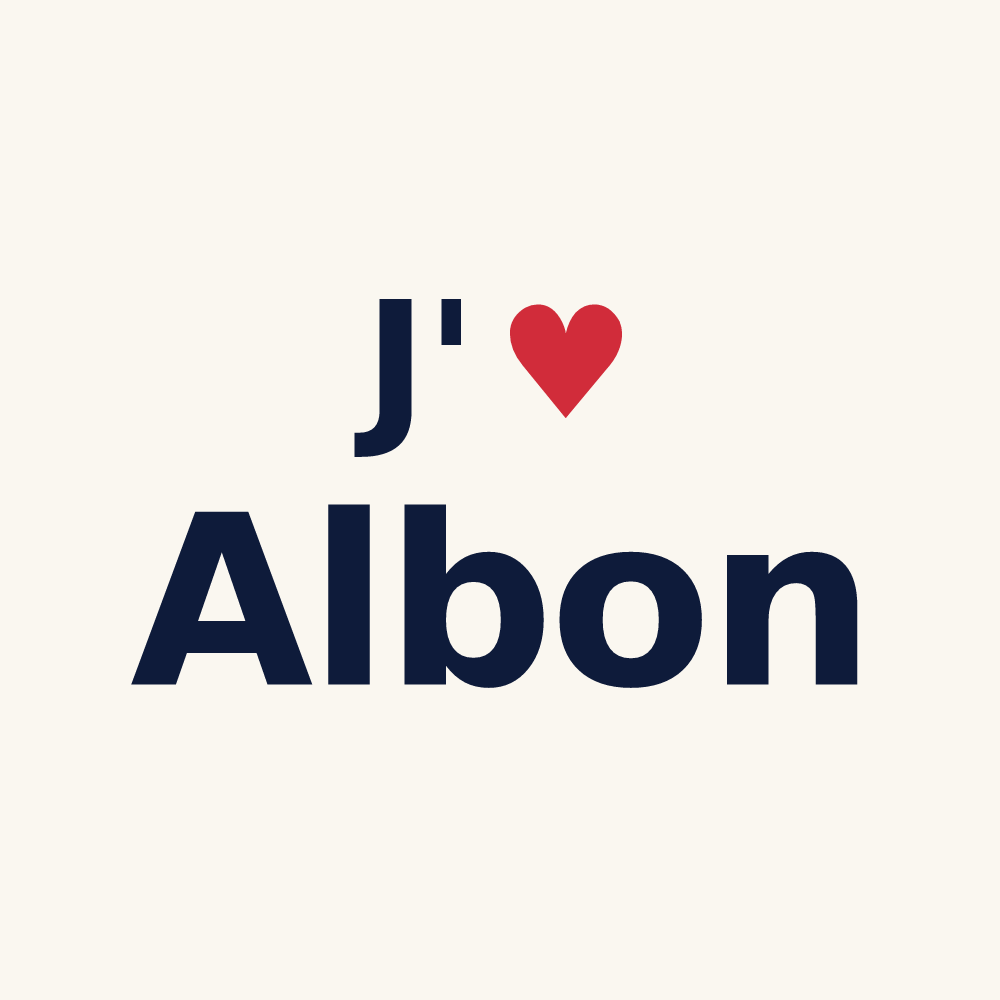 Tasse personnalisée Albon — design J'aime Albon