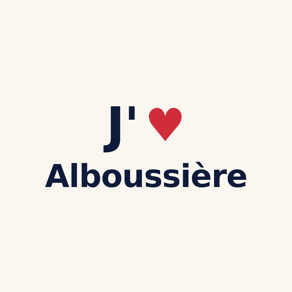 Tasse personnalisée Alboussière — design J'aime Alboussière