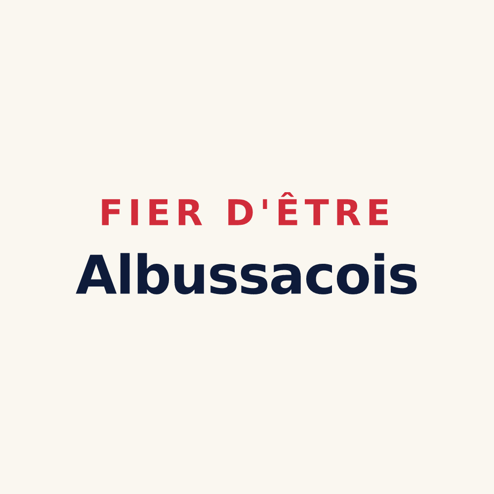 Tasse « Fier d'être Albussacois » — design pour Albussac