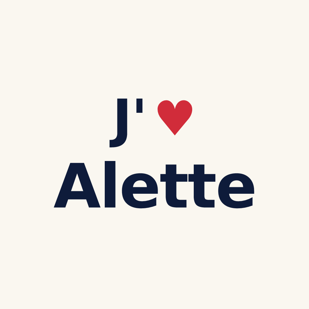 Tasse personnalisée Alette — design J'aime Alette