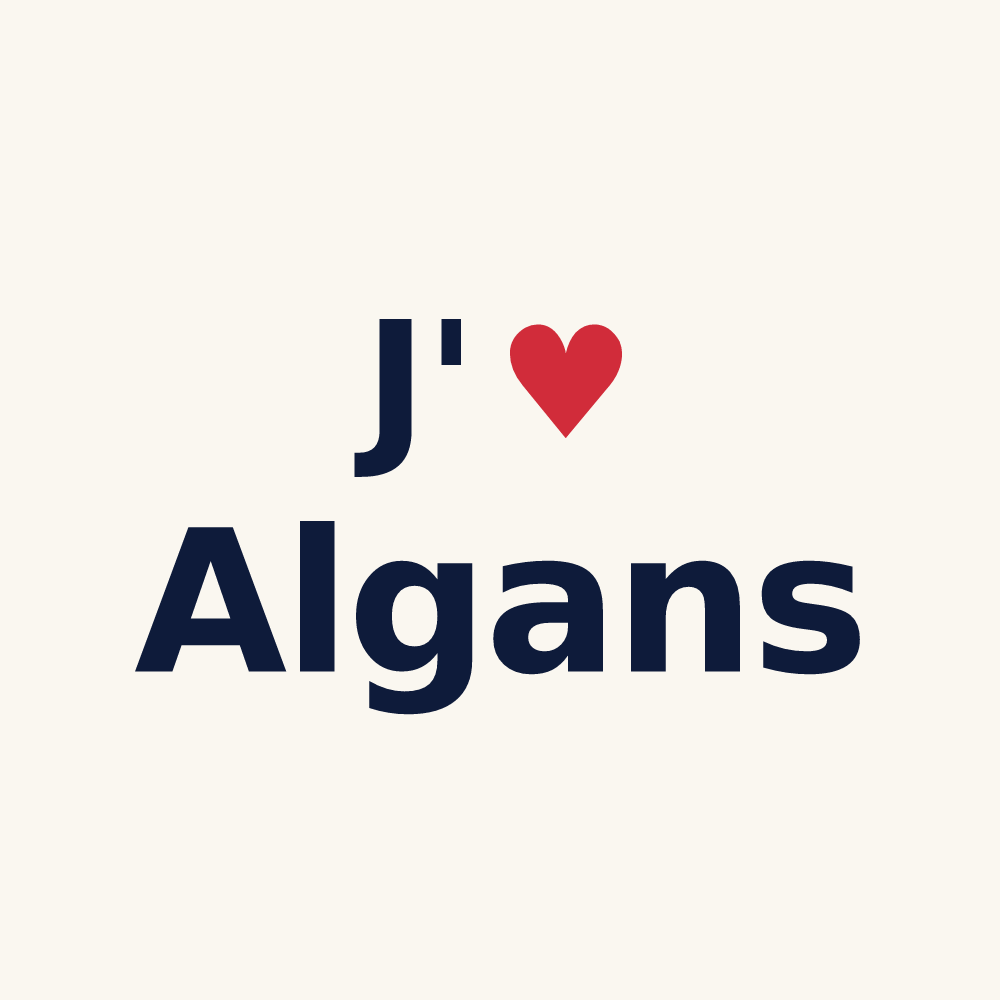 Tasse personnalisée Algans — design J'aime Algans