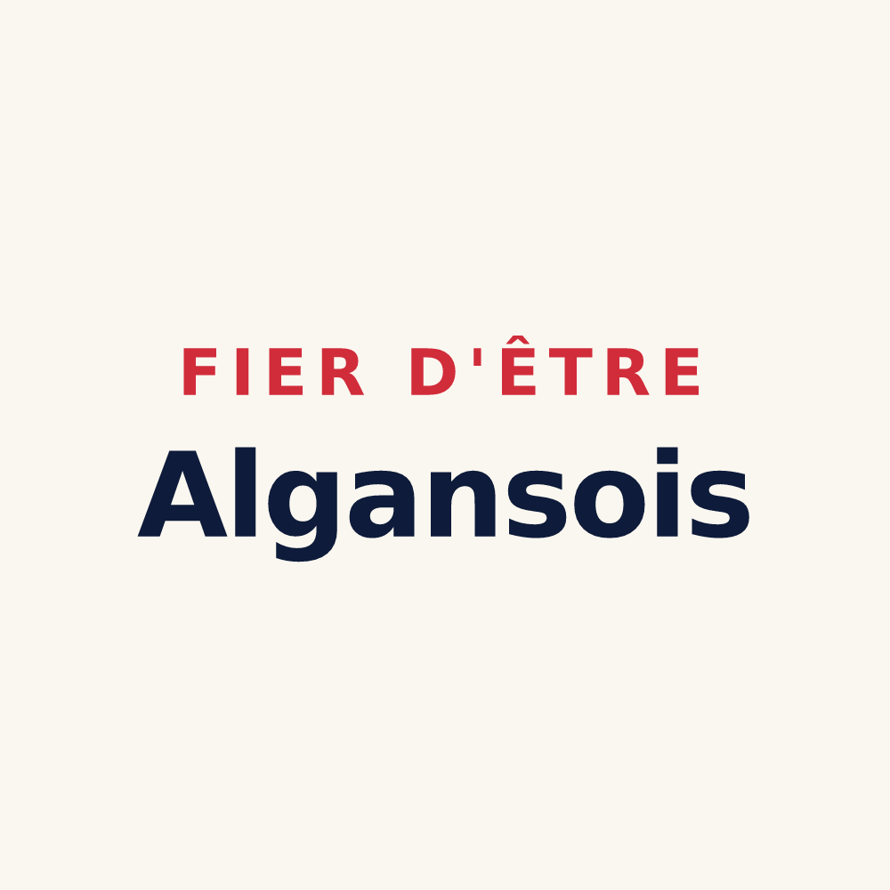 Tasse « Fier d'être Algansois » — design pour Algans