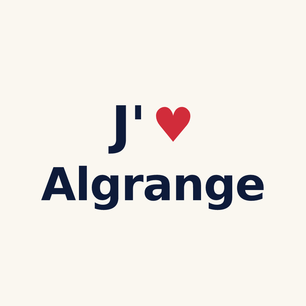 Tasse personnalisée Algrange — design J'aime Algrange