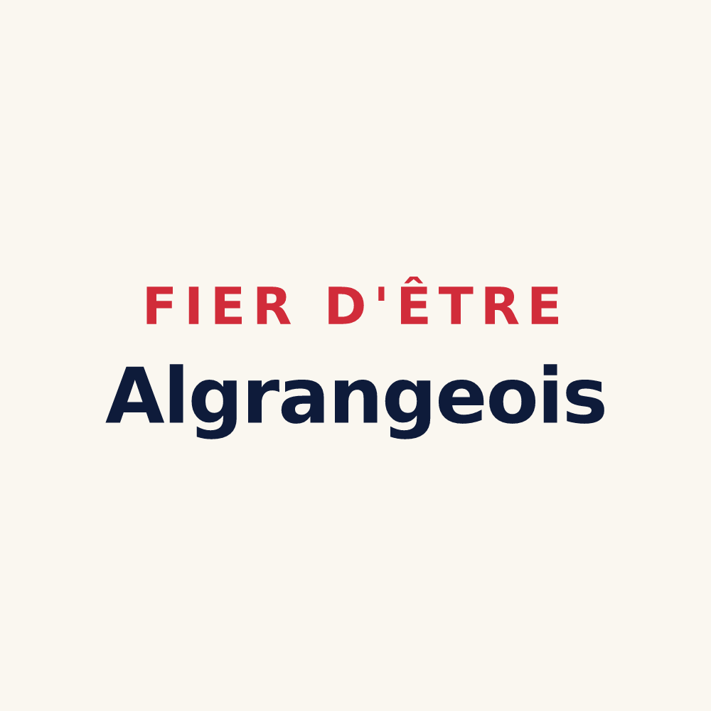 Tasse « Fier d'être Algrangeois » — design pour Algrange