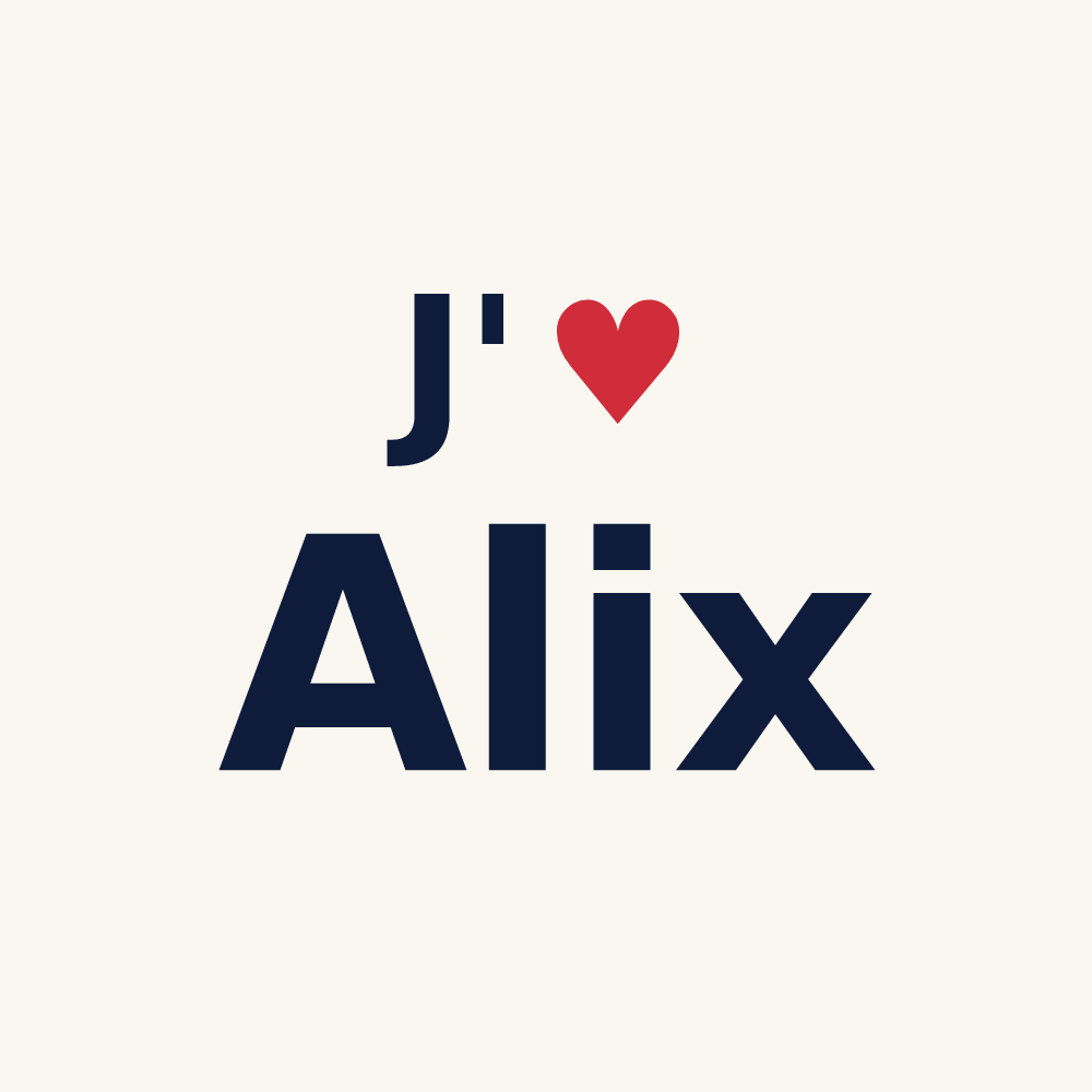 Tasse personnalisée Alix — design J'aime Alix