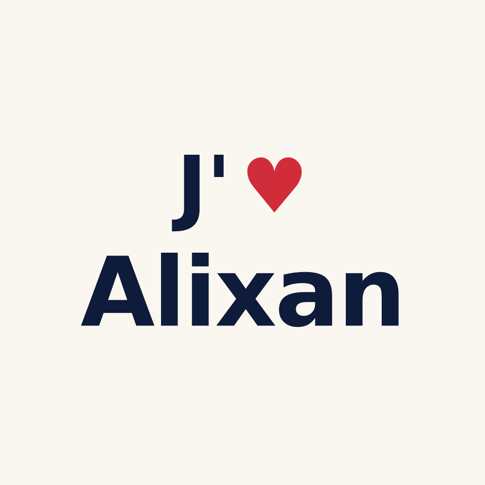 Tasse personnalisée Alixan — design J'aime Alixan
