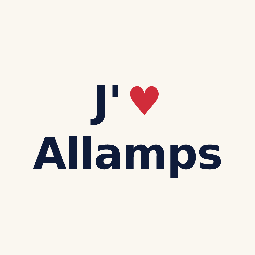 Tasse personnalisée Allamps — design J'aime Allamps