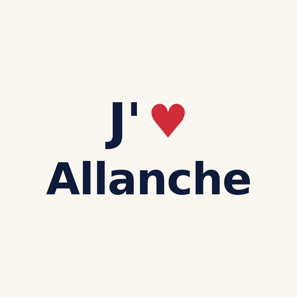 Tasse personnalisée Allanche — design J'aime Allanche