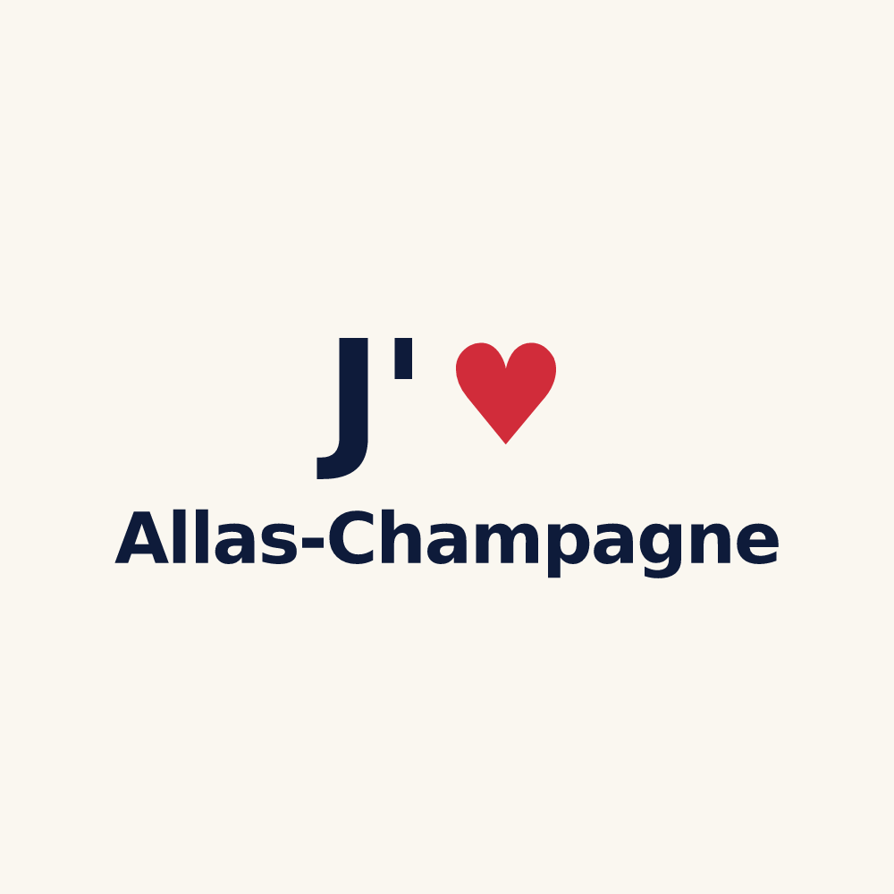 Tasse personnalisée Allas-Champagne — design J'aime Allas-Champagne