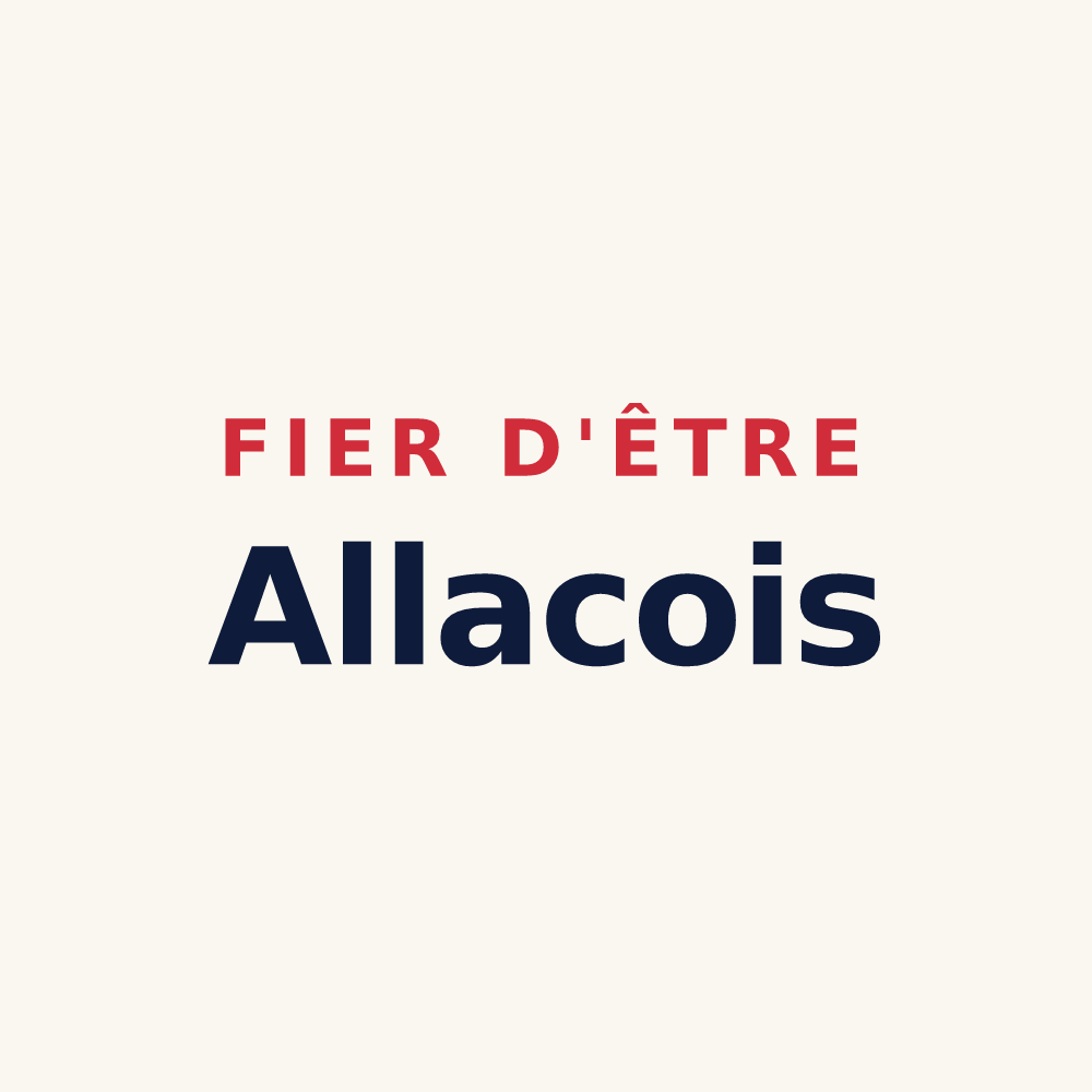 Tasse « Fier d'être Allacois » — design pour Allas-les-Mines