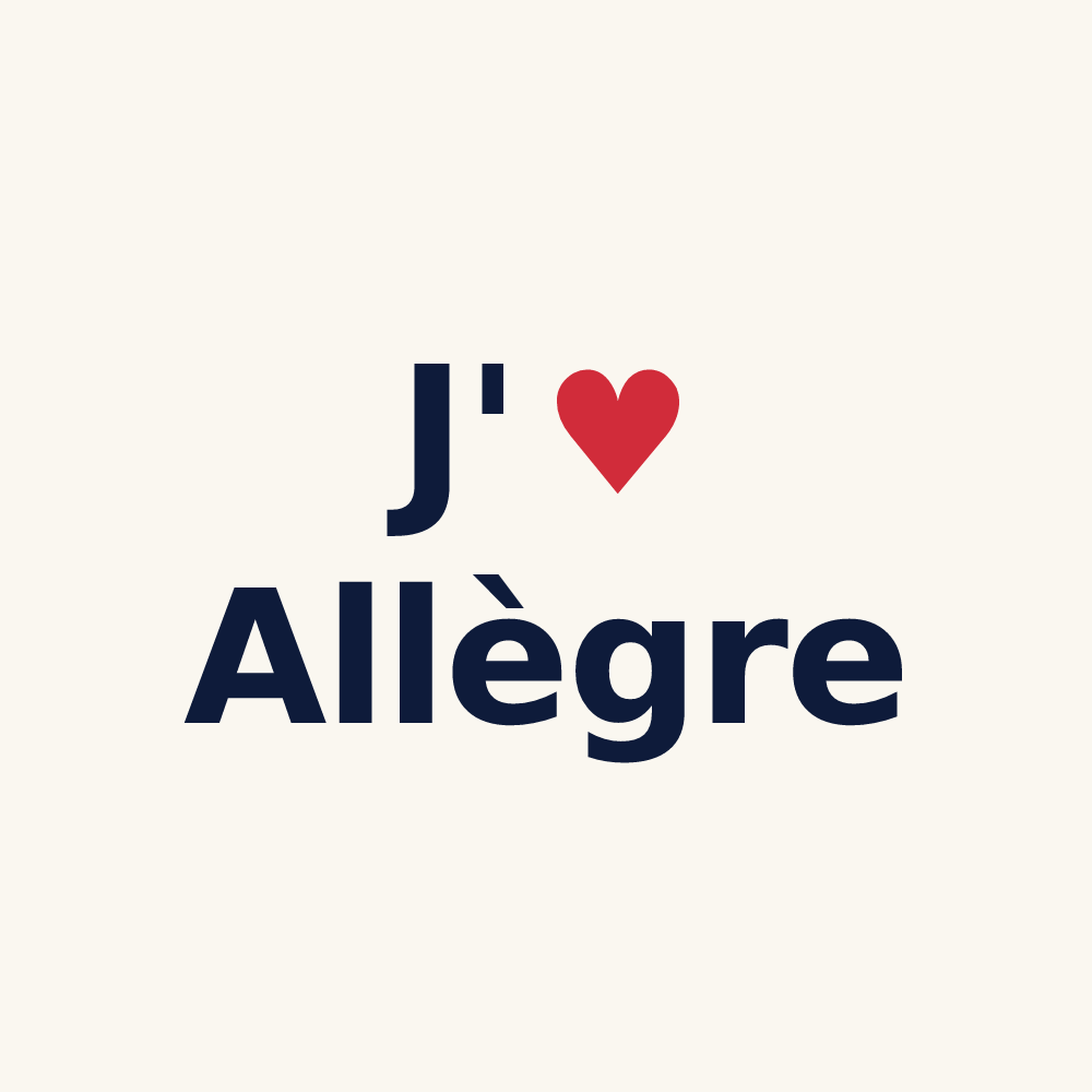 Tasse personnalisée Allègre — design J'aime Allègre