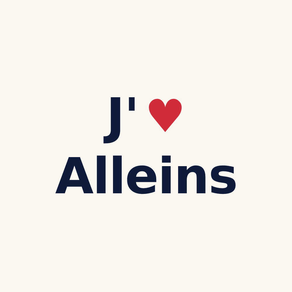 Tasse personnalisée Alleins — design J'aime Alleins