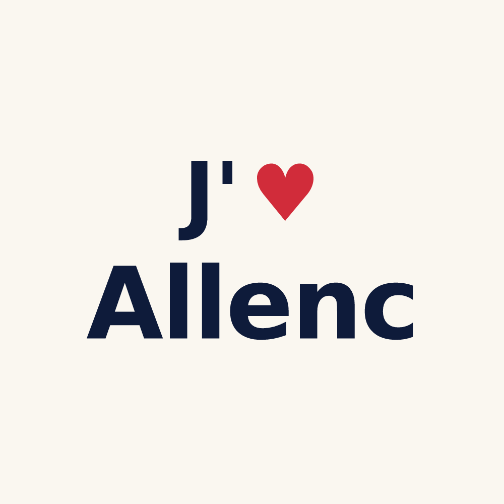 Tasse personnalisée Allenc — design J'aime Allenc