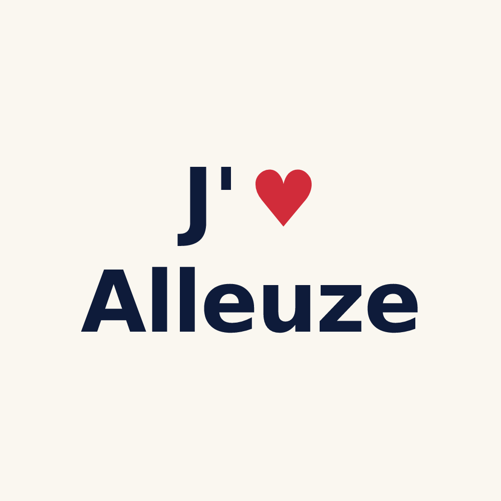 Tasse personnalisée Alleuze — design J'aime Alleuze