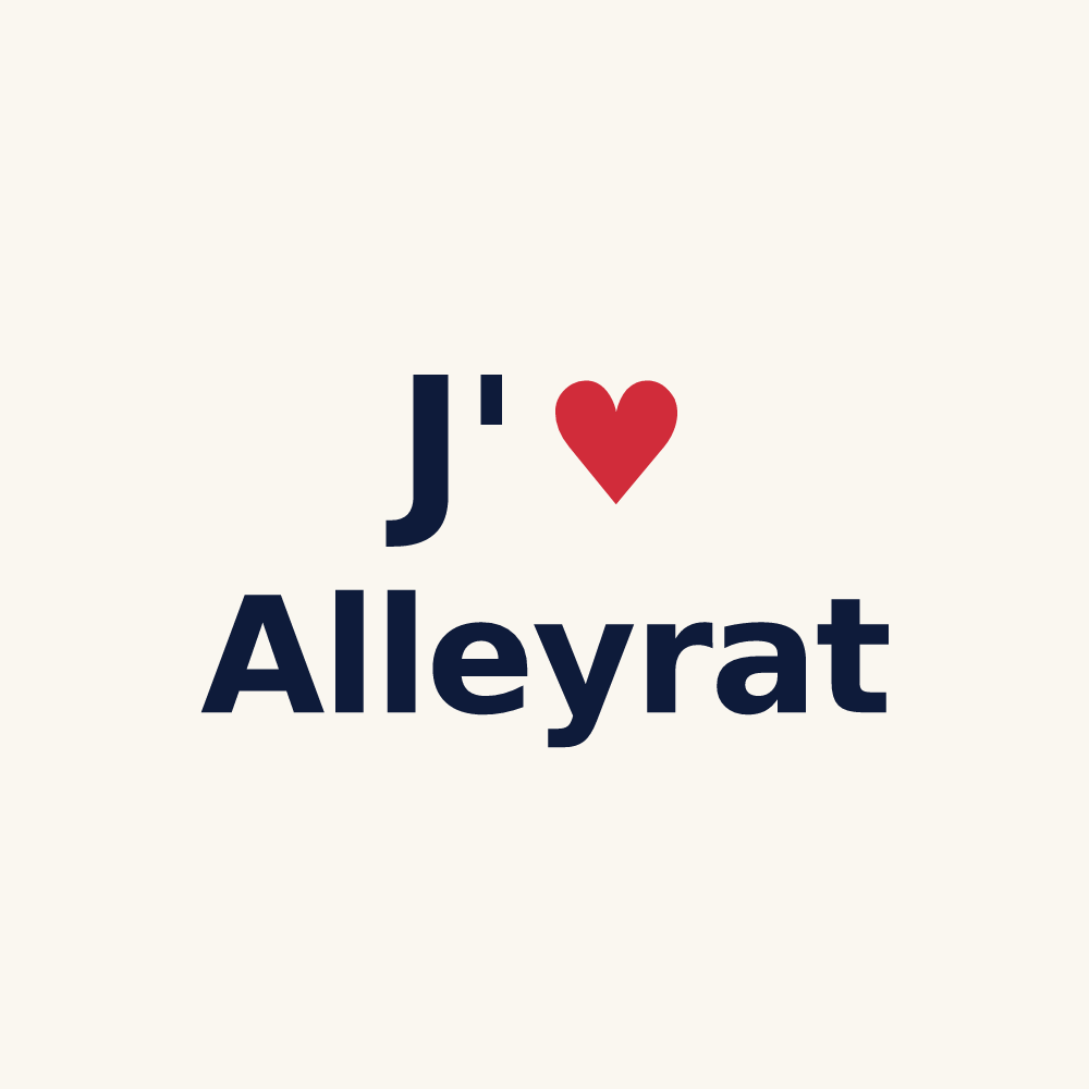 Tasse personnalisée Alleyrat — design J'aime Alleyrat