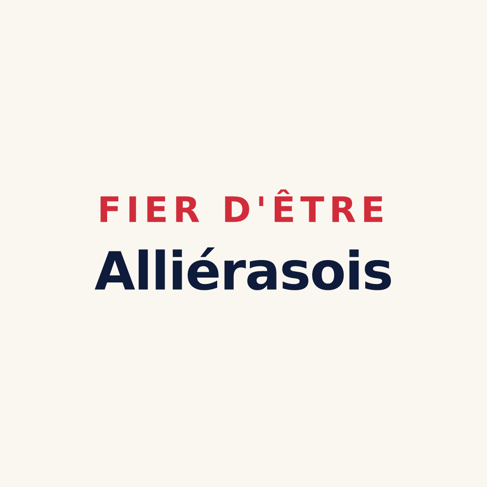 Tasse « Fier d'être Alliérasois » — design pour Allières