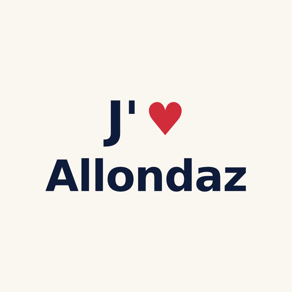 Tasse personnalisée Allondaz — design J'aime Allondaz