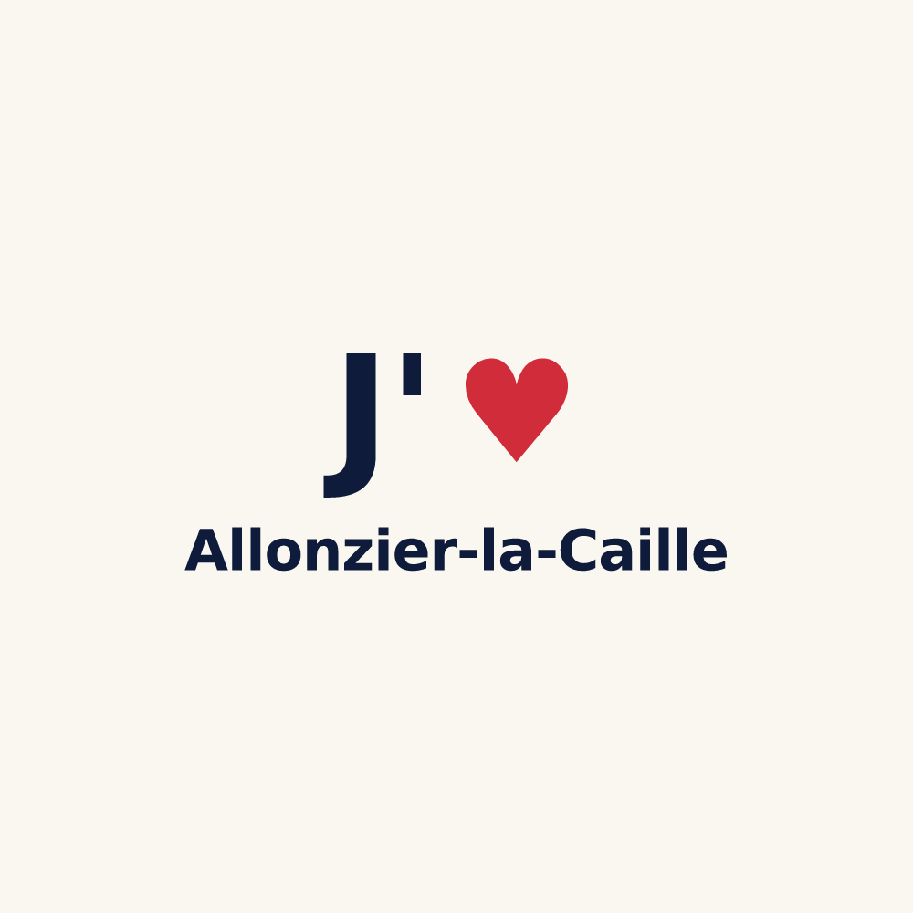 Tasse personnalisée Allonzier-la-Caille — design J'aime Allonzier-la-Caille