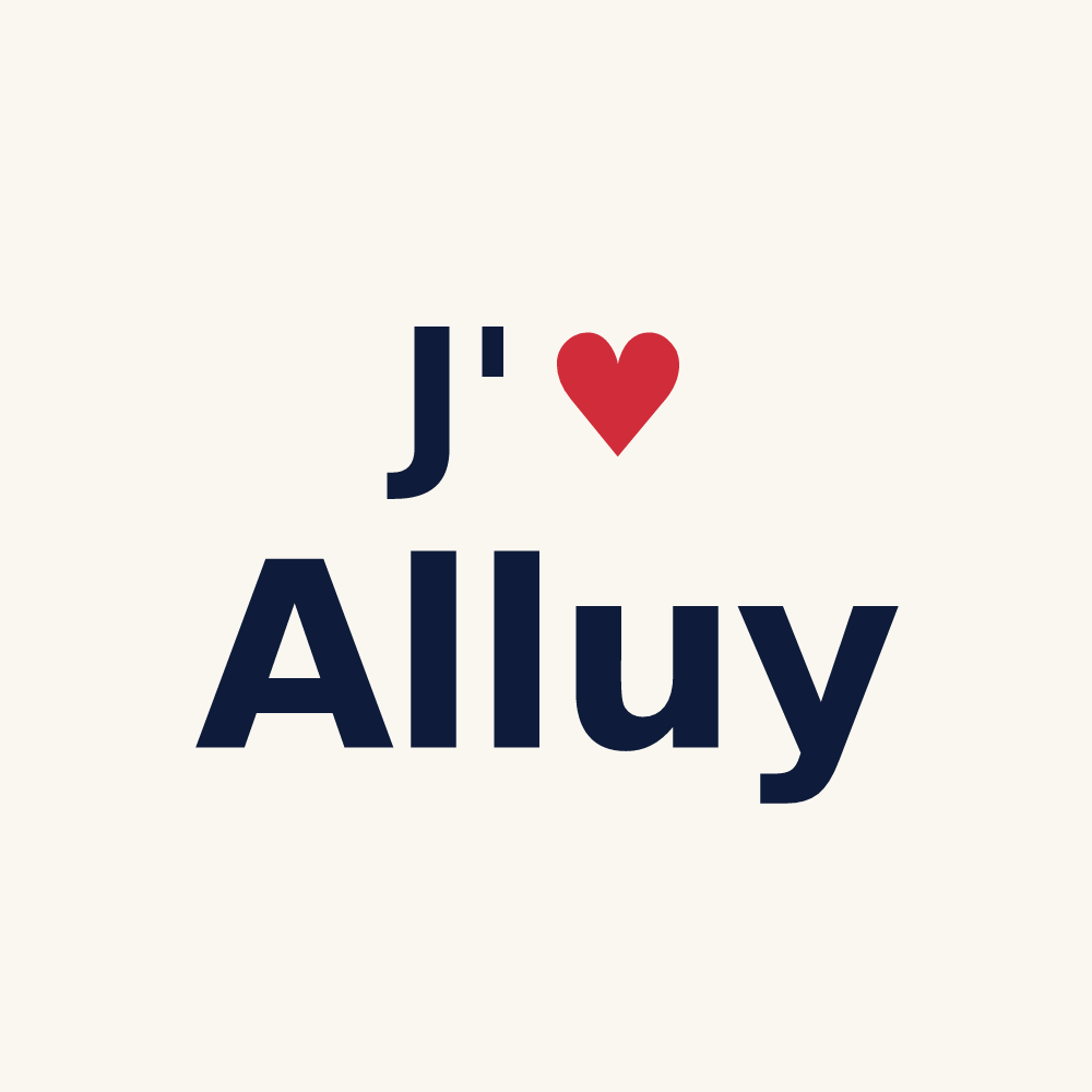 Tasse personnalisée Alluy — design J'aime Alluy