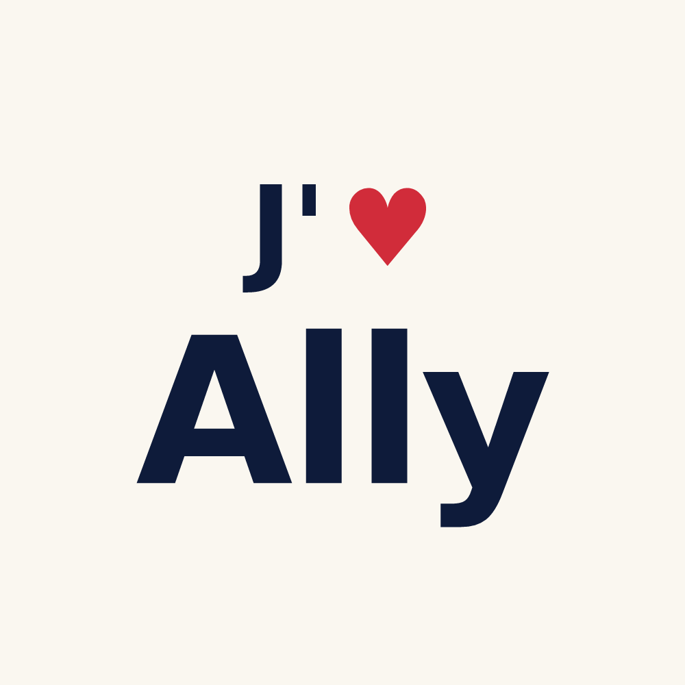 Tasse personnalisée Ally — design J'aime Ally