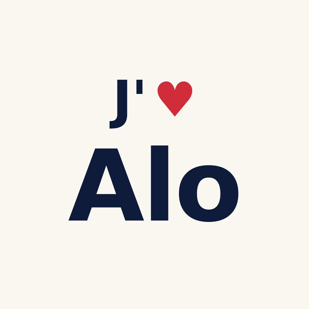 Tasse personnalisée Alo — design J'aime Alo