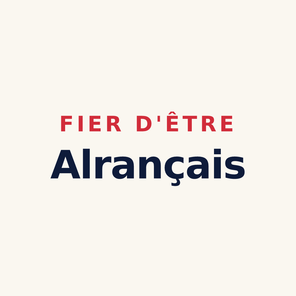 Tasse « Fier d'être Alrançais » — design pour Alrance