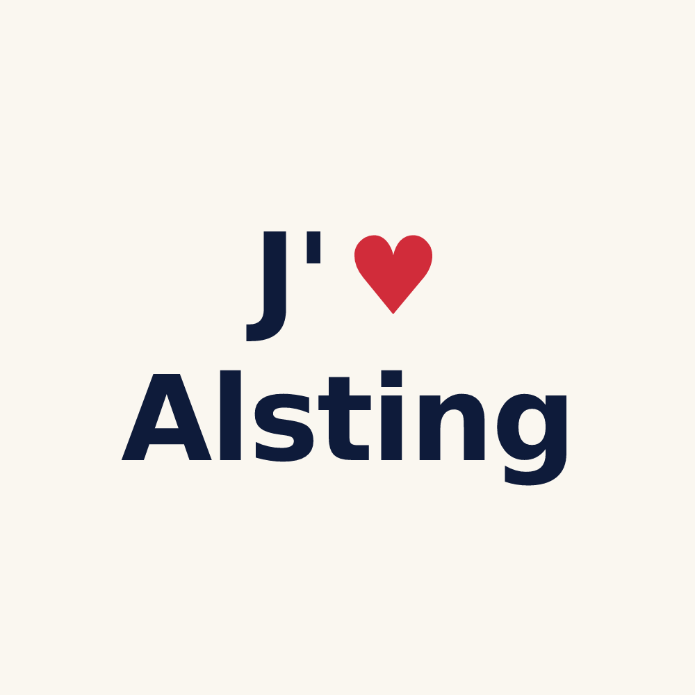 Tasse personnalisée Alsting — design J'aime Alsting