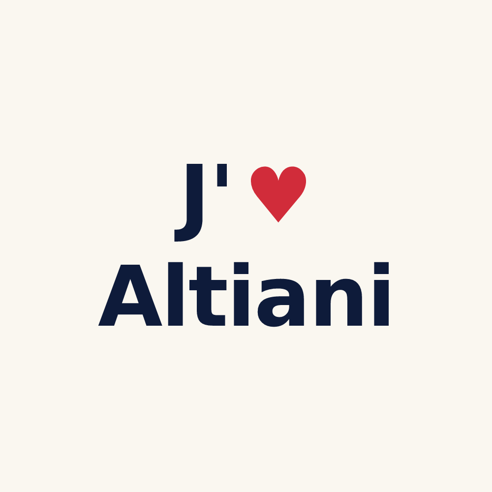 Tasse personnalisée Altiani — design J'aime Altiani