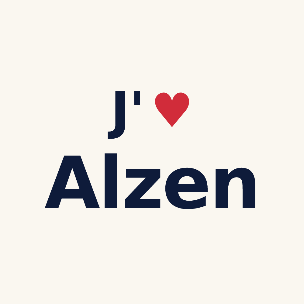 Tasse personnalisée Alzen — design J'aime Alzen
