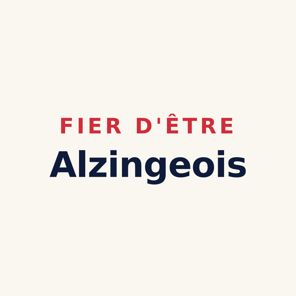 Tasse « Fier d'être Alzingeois » — design pour Alzing