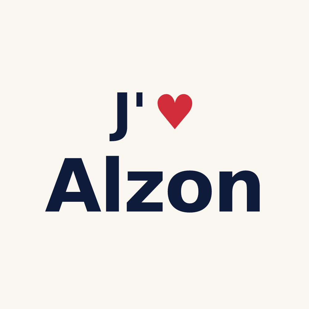 Tasse personnalisée Alzon — design J'aime Alzon
