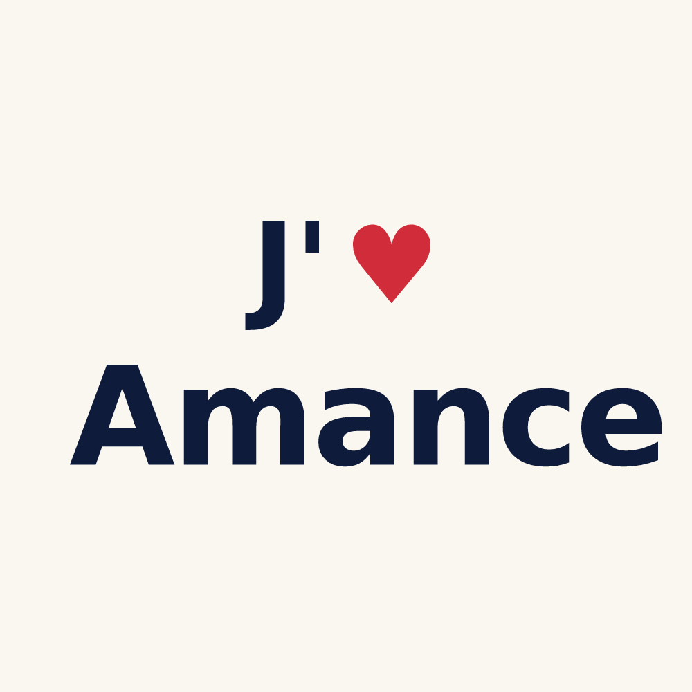 Tasse personnalisée Amance — design J'aime Amance
