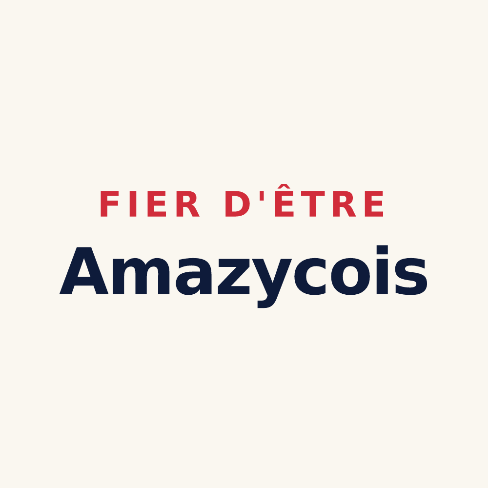 Tasse « Fier d'être Amazycois » — design pour Amazy