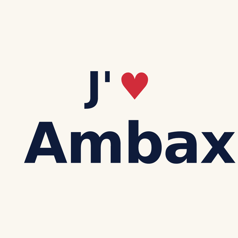 Tasse personnalisée Ambax — design J'aime Ambax