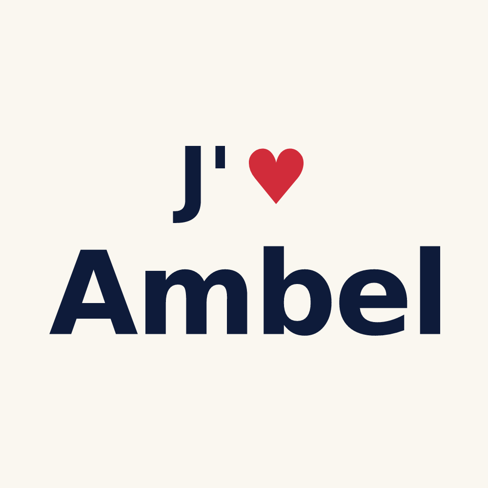 Tasse personnalisée Ambel — design J'aime Ambel