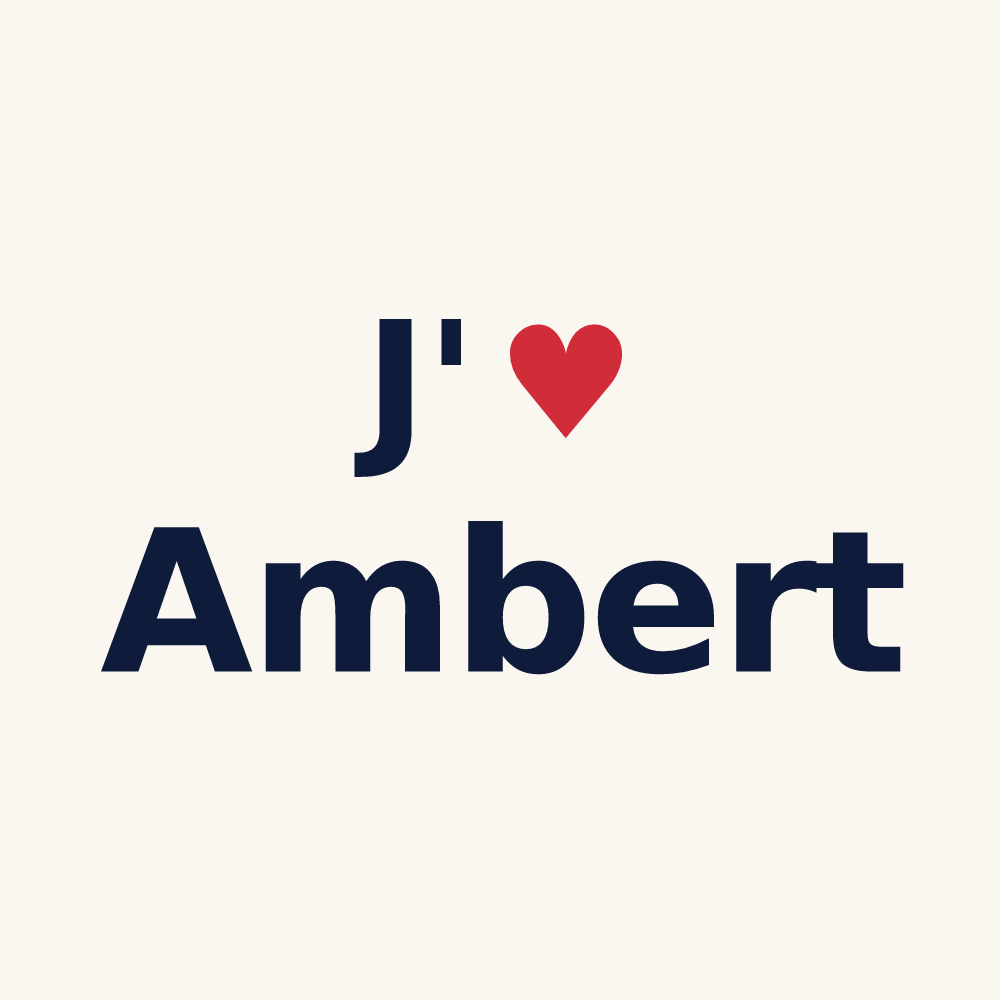 Tasse personnalisée Ambert — design J'aime Ambert