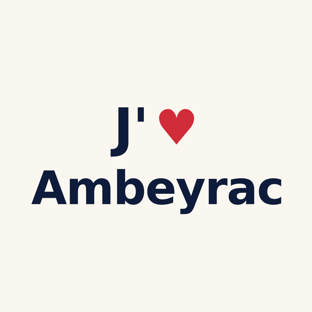 Tasse personnalisée Ambeyrac — design « J'aime Ambeyrac » imprimé sur la tasse